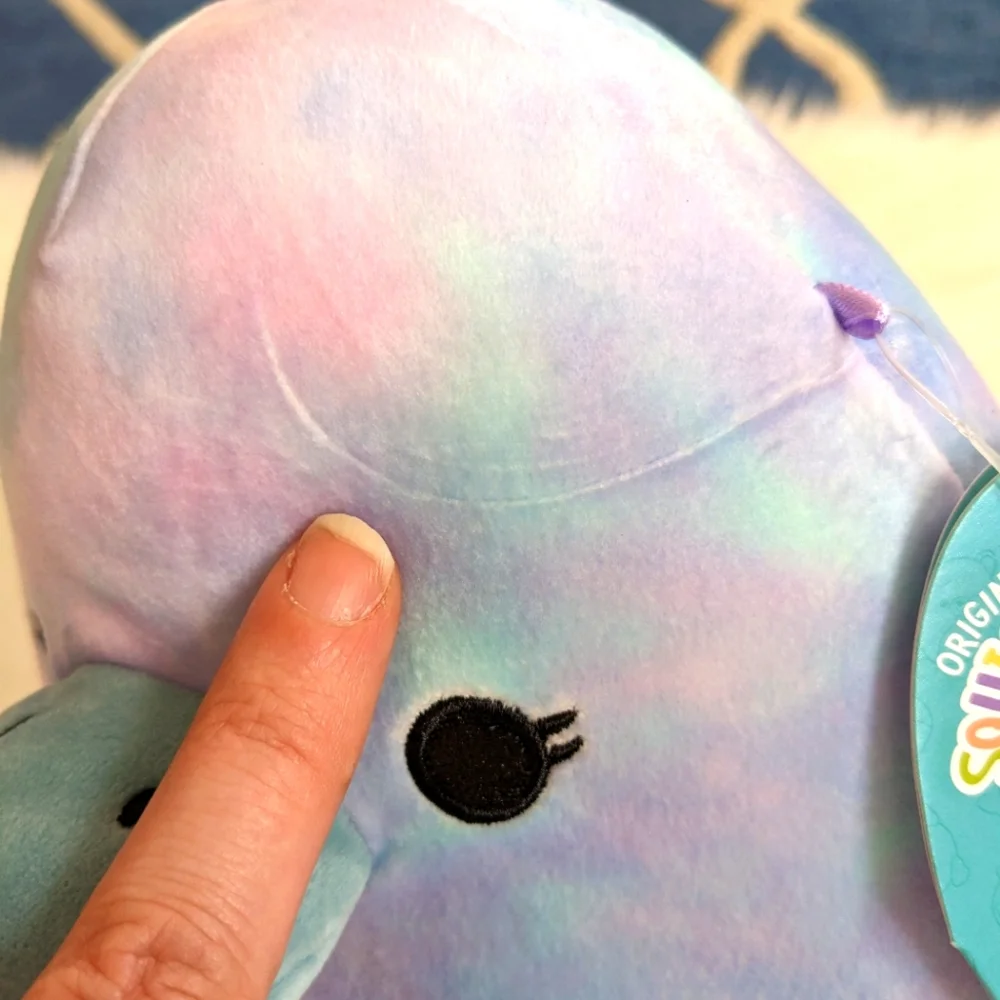 💜NWT Squishmallows Mitch the Tie Dye Platypus, 8 inches - Picture 5 of 11